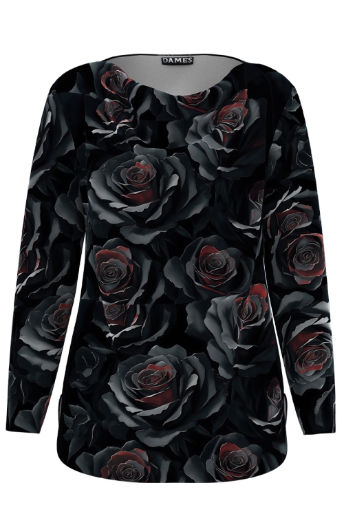 Bluza din catifea cu imprimeu Toamna Misterioasa