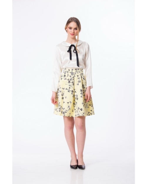 Bluza office alba din satin M1111A - Img 2