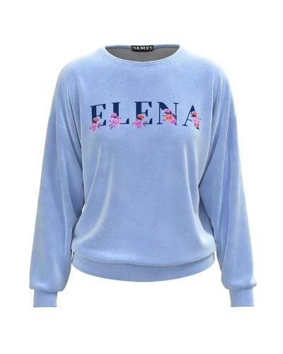 Bluza tip hanorac din catifea cu imprimeu personalizat CMD2100 - Img 2