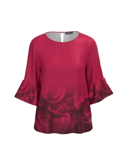Bluza Viva Magenta imprimata cu model floral CMD4338 - Img 1