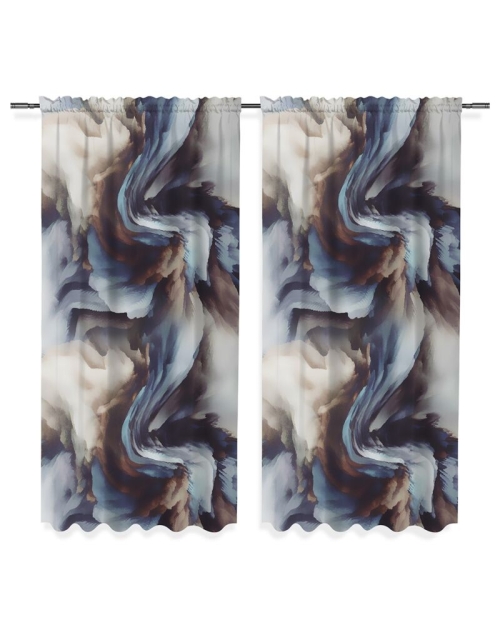 Draperie din satin imprimata cu model abstract CMD1877 - Img 2