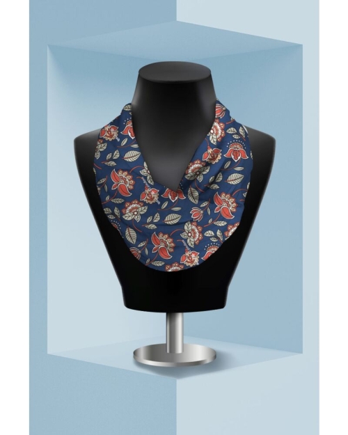 Esarfa circulara din catifea imprimata cu model floral CMD1643