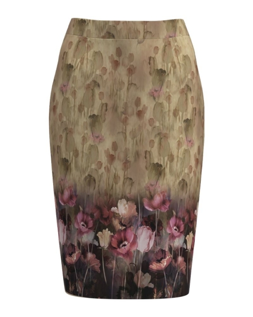 Fusta conica imprimata cu model floral CMD1079