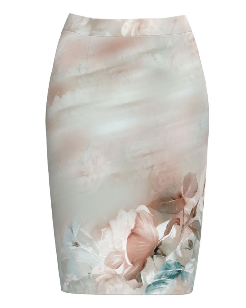 Fusta conica imprimata cu model floral CMD4475