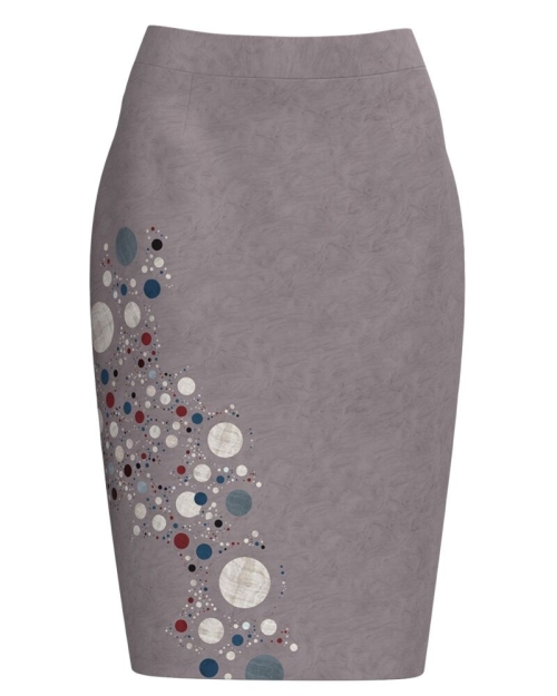 Fusta conica imprimata cu model multicolor CMD3086