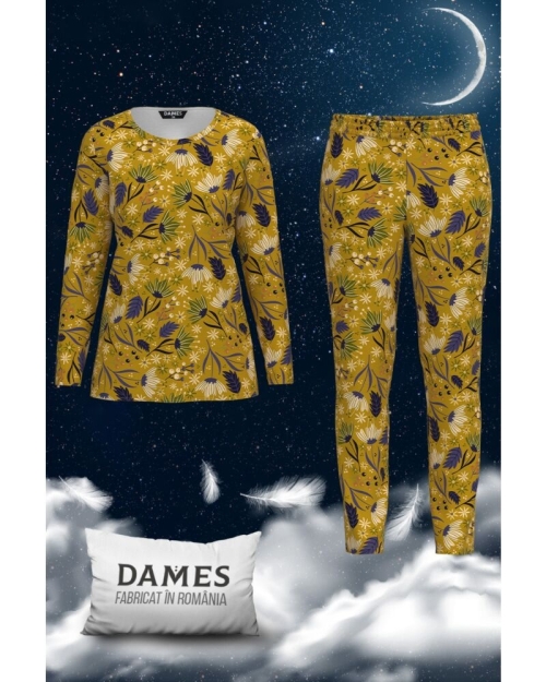 Pijamale de dama cu imprimeu floral CMD1443