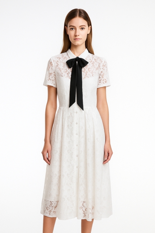 Rochie camasa din dantela bumbac