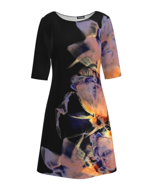 Rochie casual cu maneca imprimata digital floral Iris CMD199 - Img 8