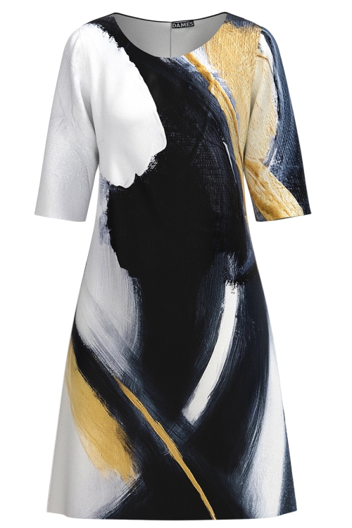 Rochie casual imprimata abstract