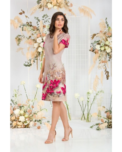 Rochie casual imprimata cu model floral CMD623 - Img 6