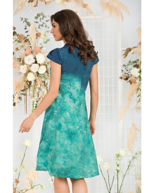 Rochie casual imprimata digital Floarea soarelui CMD705 - Img 7