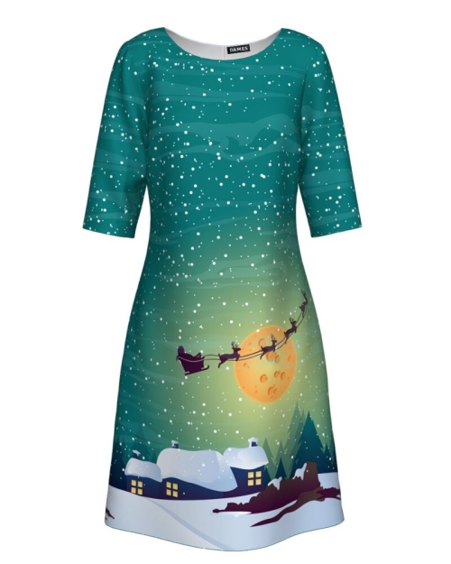 Rochie casual imprimata Silent Night CMD307 - Img 1