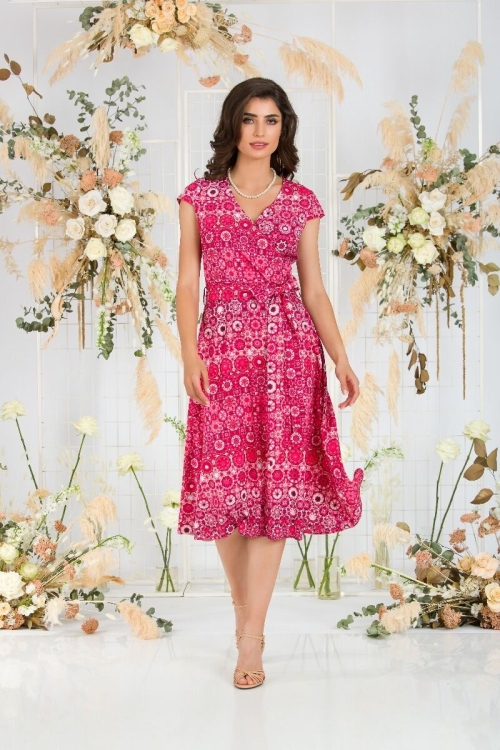 Rochie clos eleganta de vara imprimata digital CMD853 - Img 2
