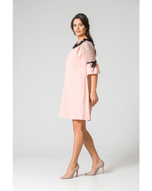 Rochie eleganta cu detalii in contrast DM126 - Img 4