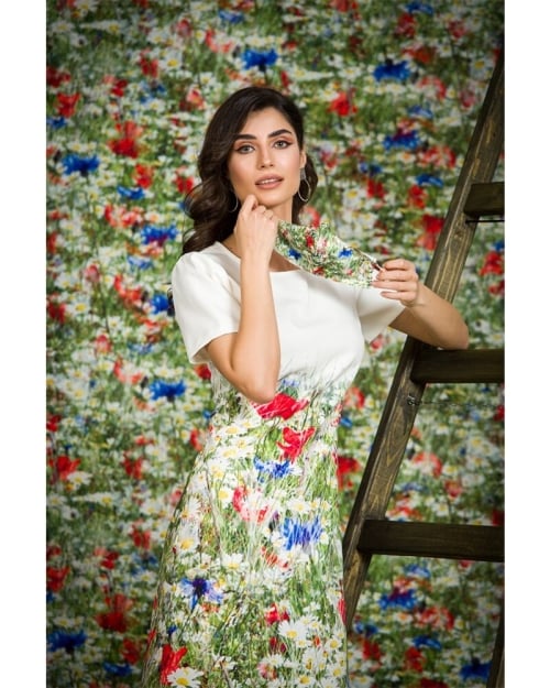 Rochie evazata imprimata digital CMD56 - Img 3