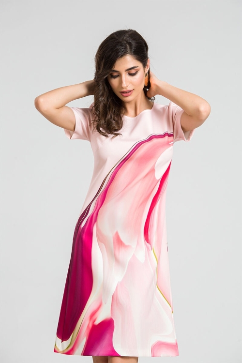 Rochie evazata imprimata digital CMD62 - Img 7