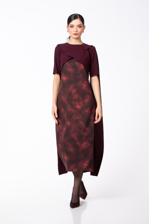 Rochie lunga cu capa detasabila - Img 2