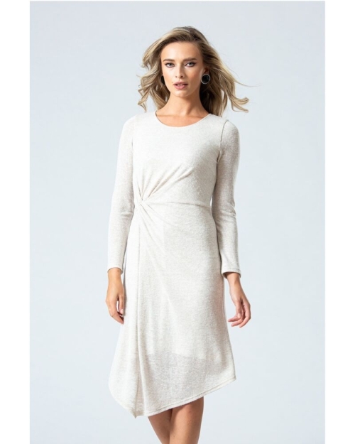 Rochie office PREMIUM cu plii in talie DP074 - Img 3