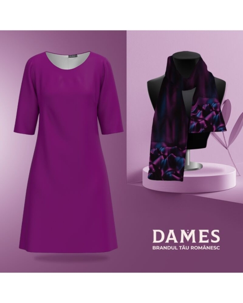 Rochie office violet CMD4852 - Img 2