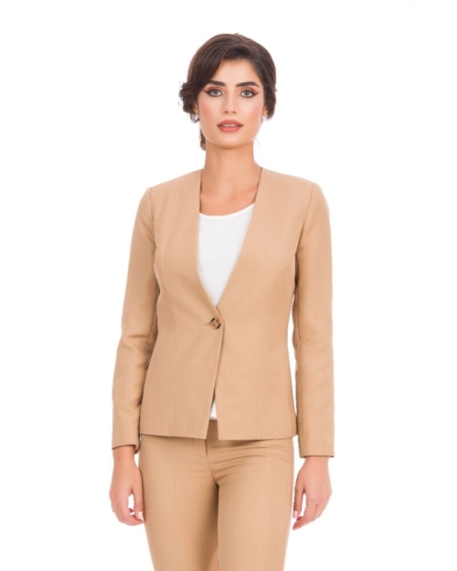 Sacou bej office cambrat CMD3392 - Img 1