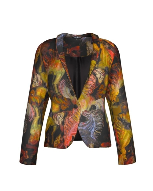 Sacou cambrat imprimat Abstract CMD277