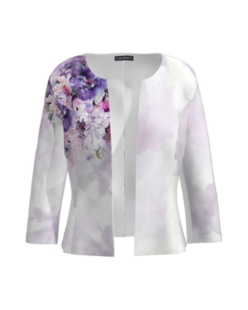 Sacou cambrat imprimat cu model floral CMD957 - Img 1