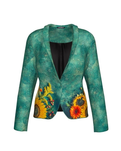 Sacou cambrat imprimat Floarea soarelui CMD287 - Img 1
