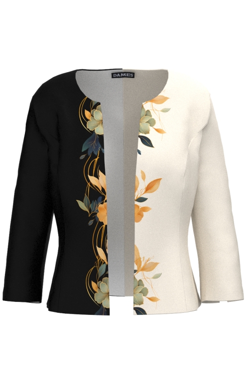 Sacou cambrat imprimat floral Camelii