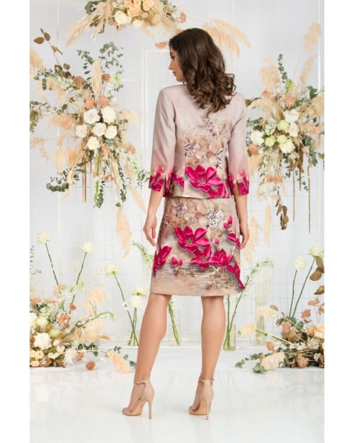 Sacou cambrat imprimat Floral CMD585 - Img 5