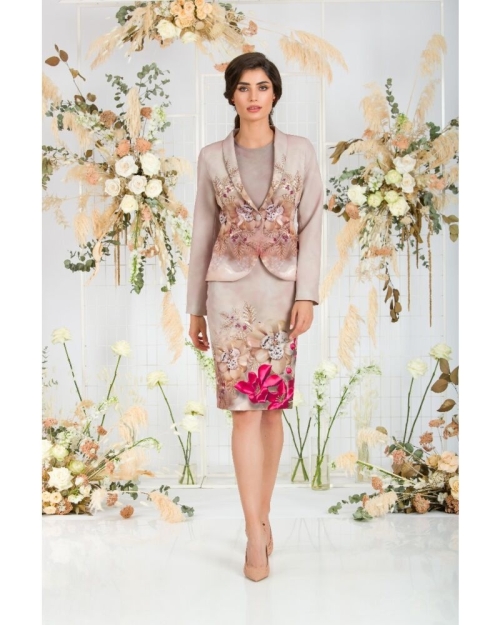 Sacou cambrat imprimat Floral CMD671 - Img 1