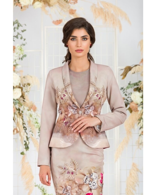 Sacou cambrat imprimat Floral CMD671 - Img 3