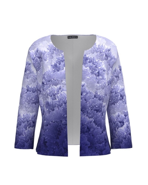 Sacou in nuante indigo cambrat imprimat digital CMD1766 - Img 1