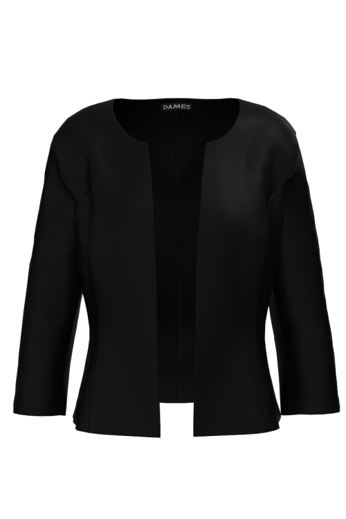 Sacou negru elegant cambrat