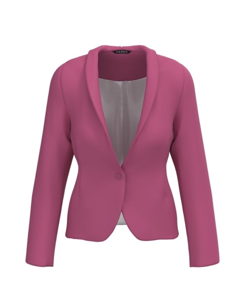 Sacou office roz cambrat imprimat digital CMD3372