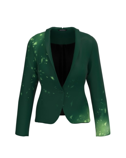 Sacou verde cambrat imprimat digital CMD3000