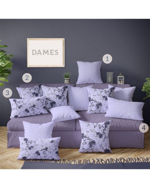 Set fete de perna decorative din catifea lila imprimate cu model floral CMD1726 - Img 1