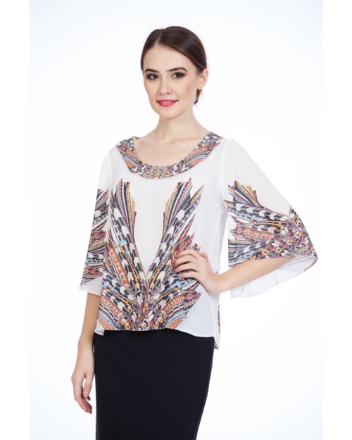 Bluză cu mâneci fluture Wings A845W - Img 1