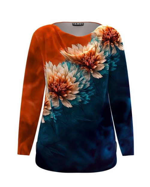 Bluza din catifea cu imprimeu floral CMD4732