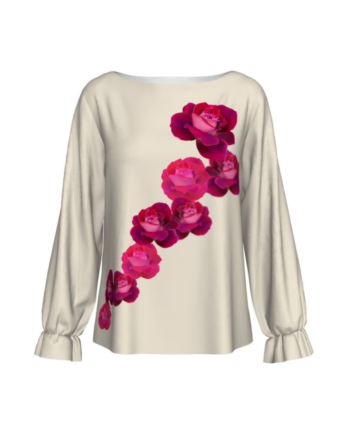 Bluza imprimata digital Roses 1