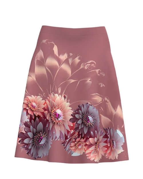 Fusta clos imprimata cu model floral CMD4466