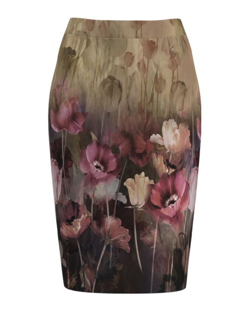 Fusta conica imprimata cu model floral CMD1080