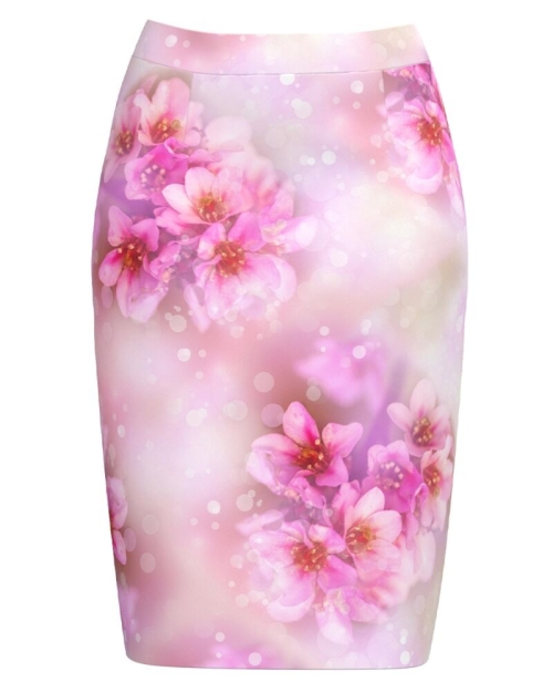 Fusta conica imprimata cu model floral CMD4125