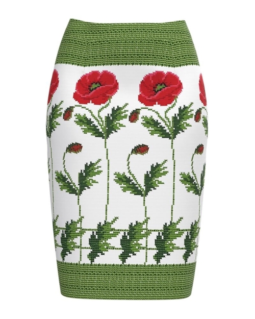 Fusta conica imprimata floral Maci CMD571