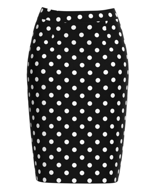 Fusta conica neagra imprimata cu model buline CMD1822