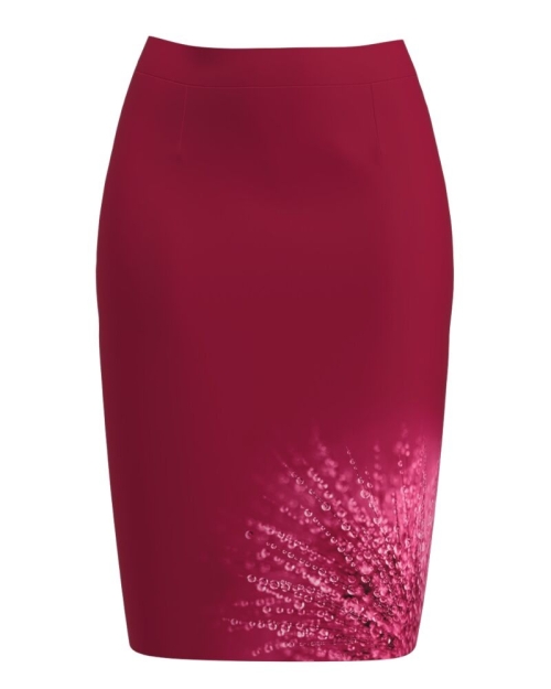 Fusta conica Viva Magenta imprimata Picaturi de roua CMD3865 - Img 1