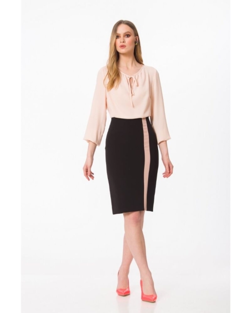 Fusta office neagra cu dunga decorativa A827N - Img 4
