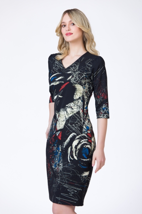 Rochie casual cu imprimeu multicolor AW24 - Img 4