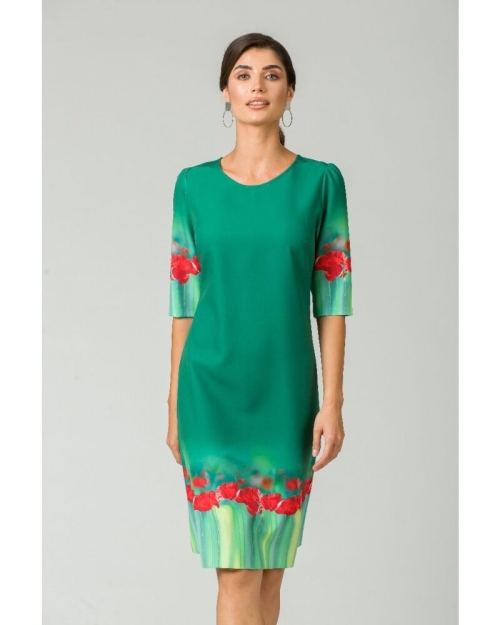 Rochie casual cu maneca imprimata digital floral MACI CMD200 - Img 2