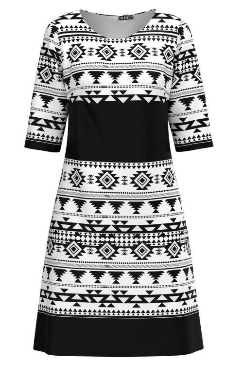 Rochie casual imprimata cu model traditional SS25