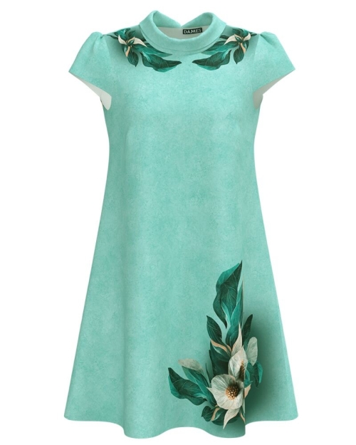 Rochie casual imprimata digital cu model floral CMD4042 - Img 1